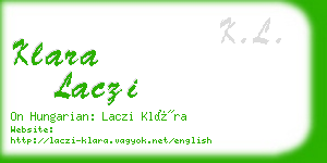 klara laczi business card